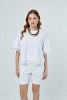 T-shirt με τρέσσες στα μανίκια