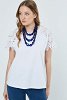 Noa T-shirt with broderie sleeves