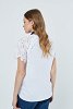 Noa T-shirt with broderie sleeves