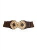 Wide stretch buckle belt
