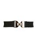 Wide woven-look stretch belt with buckle