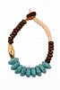 Chunky necklace with stones and rope