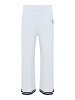 two-tone cropped knitted trousers with embroidery