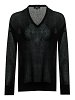 Linen Blend Knitted V-Neck Blouse