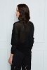 linen blend knitted blouse with crew neck