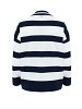 two-tone knitted V-neck blouse
