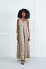 Printed Dress with V-neckline