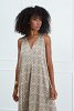 Printed Dress with V-neckline