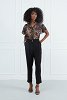 Leopard Blouse with Ruffles