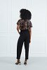 Leopard Blouse with Ruffles