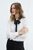 Shirt with Satin Collar