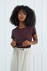 Midi Corduroy Skirt with Metallic Detail