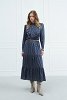 Shirt Dress with Ruffled Neckline