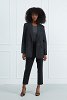 Striped Blazer with Embroidery