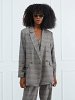 Checked Double-Breasted Blazer
